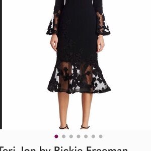 Rickie Freeman for Teri Jon Black Lace Dress
